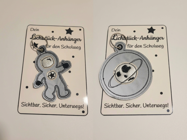 Lichtstück Anhänger Weltraum - ITH-Stickdatei